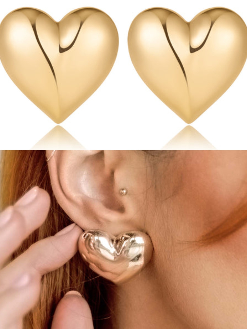 Ettika 18ktgp Heart Earrings